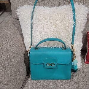 Salvatore Ferragamo Gancini 2 Way Leather Bag